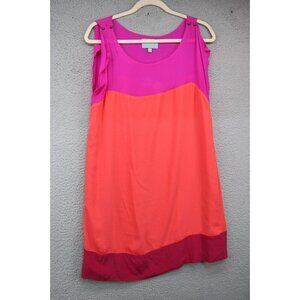 Skies are Blue Chiffon 100% Silk Lining Sleeveless Dress-Size Large